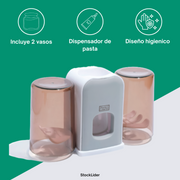 Soporte cepillo dientes con dispensador