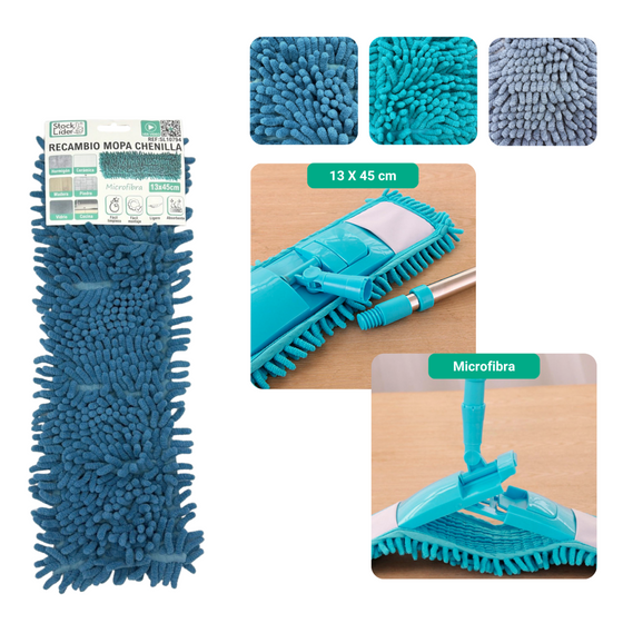 Recambio de mopa chenilla absorbente