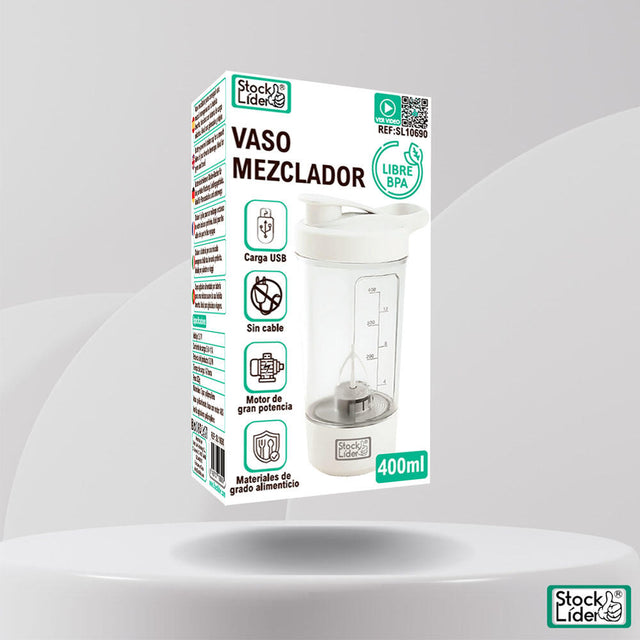 Vaso mezclador portátil USB-C 400 ml