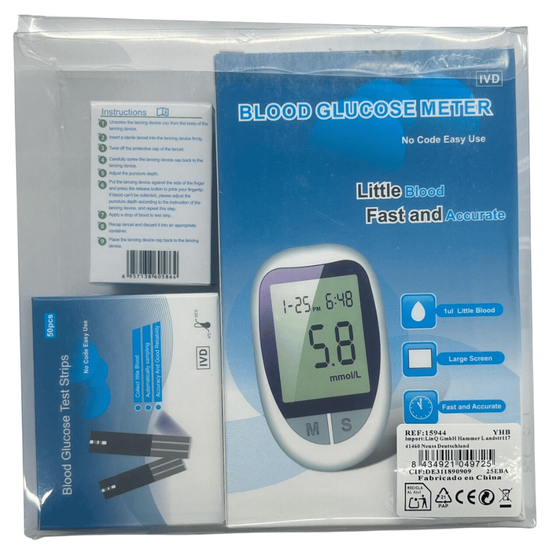 Medidor de glucosa digital con tiras