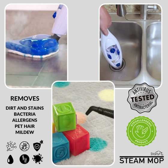 Mopa a vapor multifunción 2 en 1