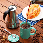 Cafetera italiana inducción 9 tazas acero