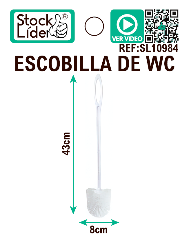 Escobilla de WC compacta y ligera