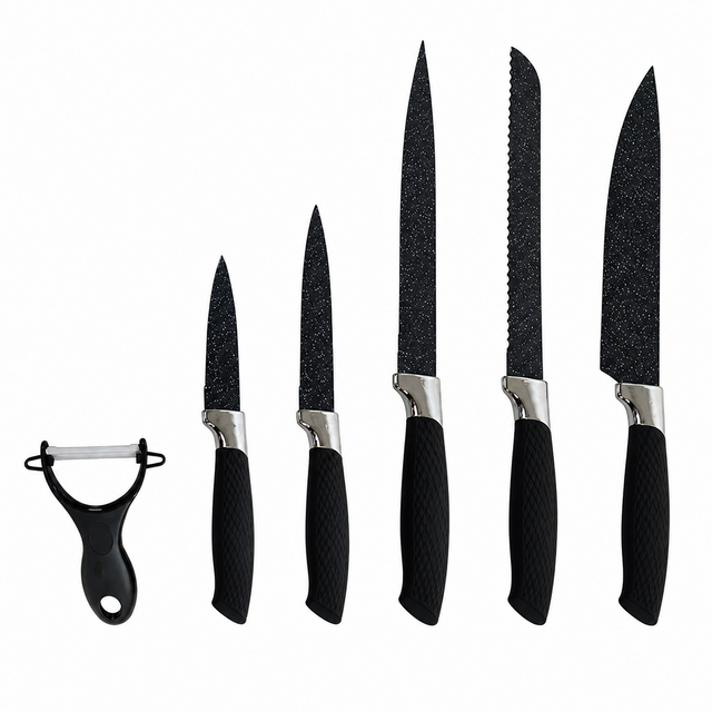 Set 6 cuchillos cocina con pelador
