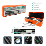 Linterna recargable USB-C con zoom | ViamoMas