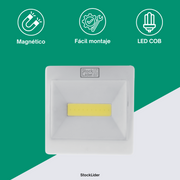 Lámpara COB 3W 200Lm portátil y fácil de instalar