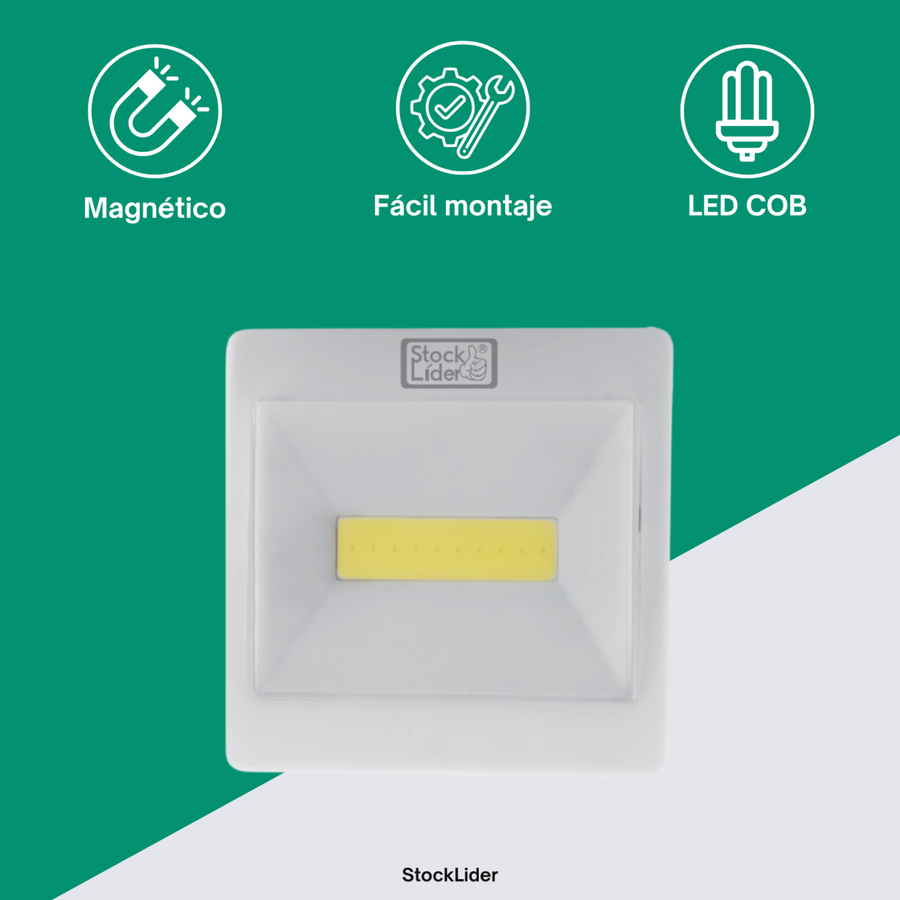Lámpara COB 3W 200Lm portátil y fácil de instalar