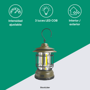 Lámpara camping LED recargable portátil
