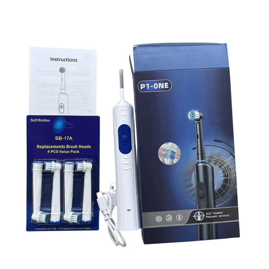 Cepillo de Dientes Eléctrico con 4 Cabezales