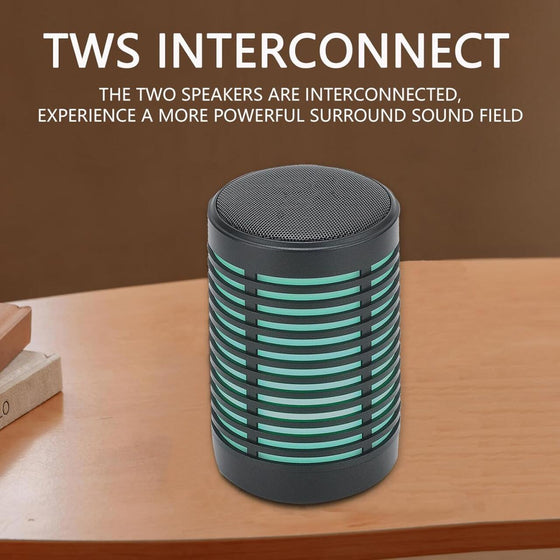 Altavoz portátil Bluetooth 5 con luz LED