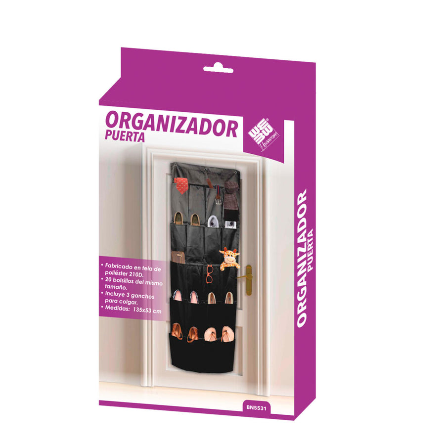 Organizador zapatos puerta 20 bolsillos