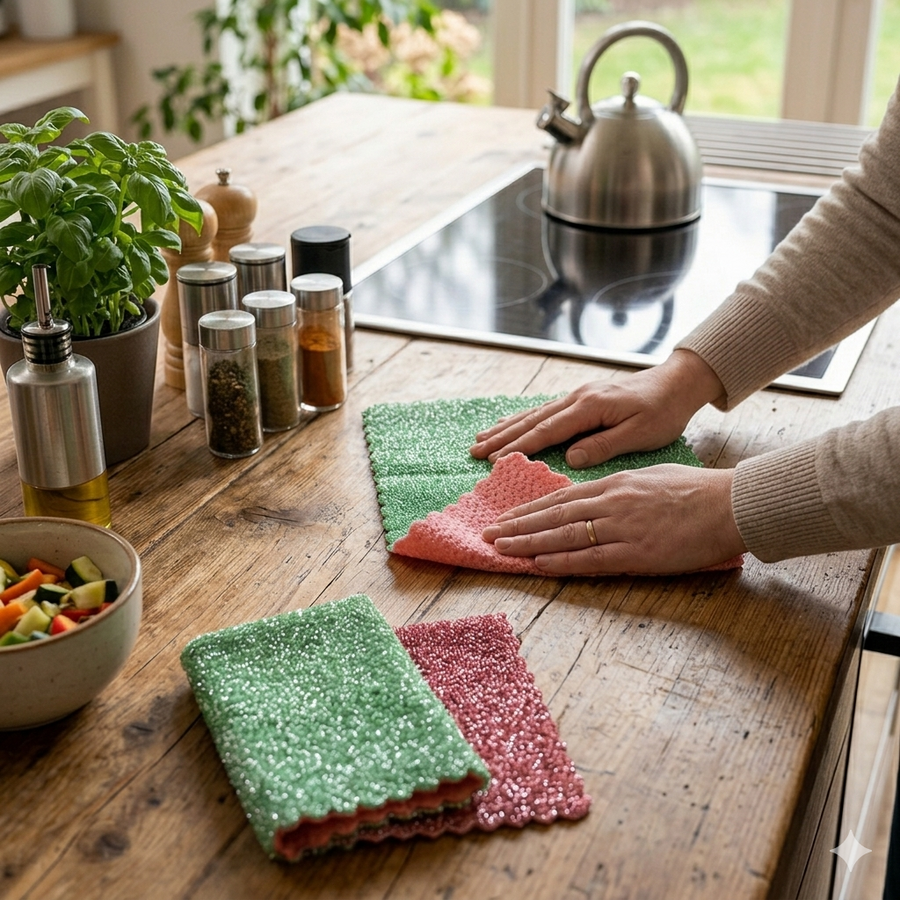 Paño de cocina doble capa | Absorbe y limpia