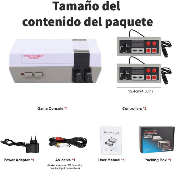 Mini consola 620 juegos retro portátil
