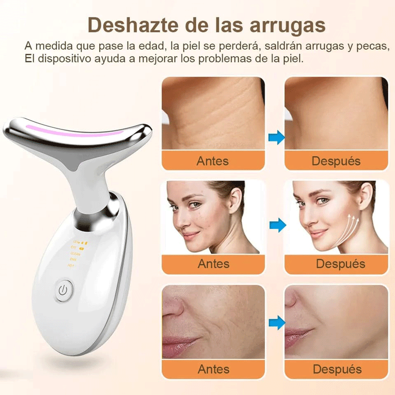 Masajeador antiarrugas facial 7 luces