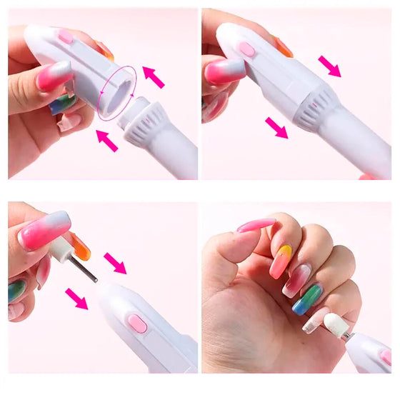 Set manicura eléctrico 5 en 1 con LED