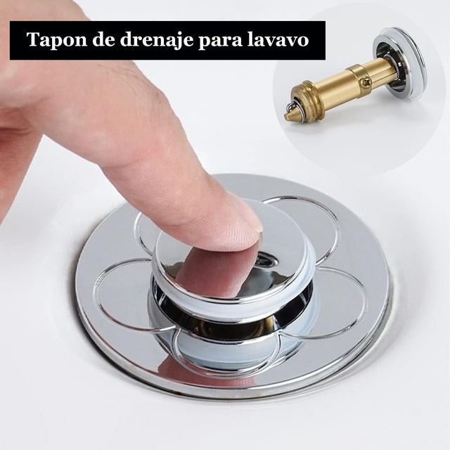 Tapón de drenaje para lavabo antiatascos