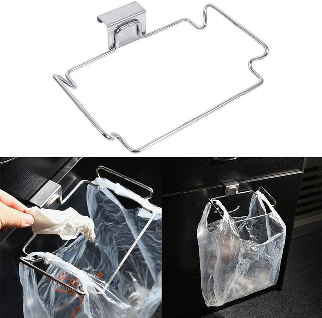 Soporte bolsa basura colgante acero inoxidable