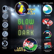 Pista de carreras flexible glow para niños