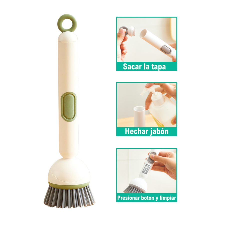 Cepillo multiusos con jabón integrado