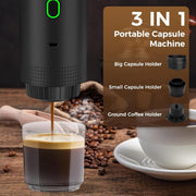 Cafetera portátil 3 en 1 recargable