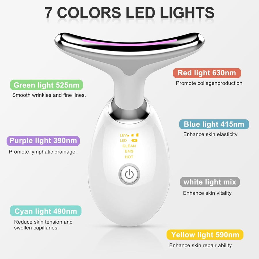 Masajeador antiarrugas facial 7 luces