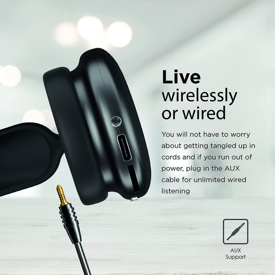 Auriculares Bluetooth Negro con Micrófono