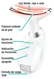 Masajeador facial LED y calor | ViamoMas