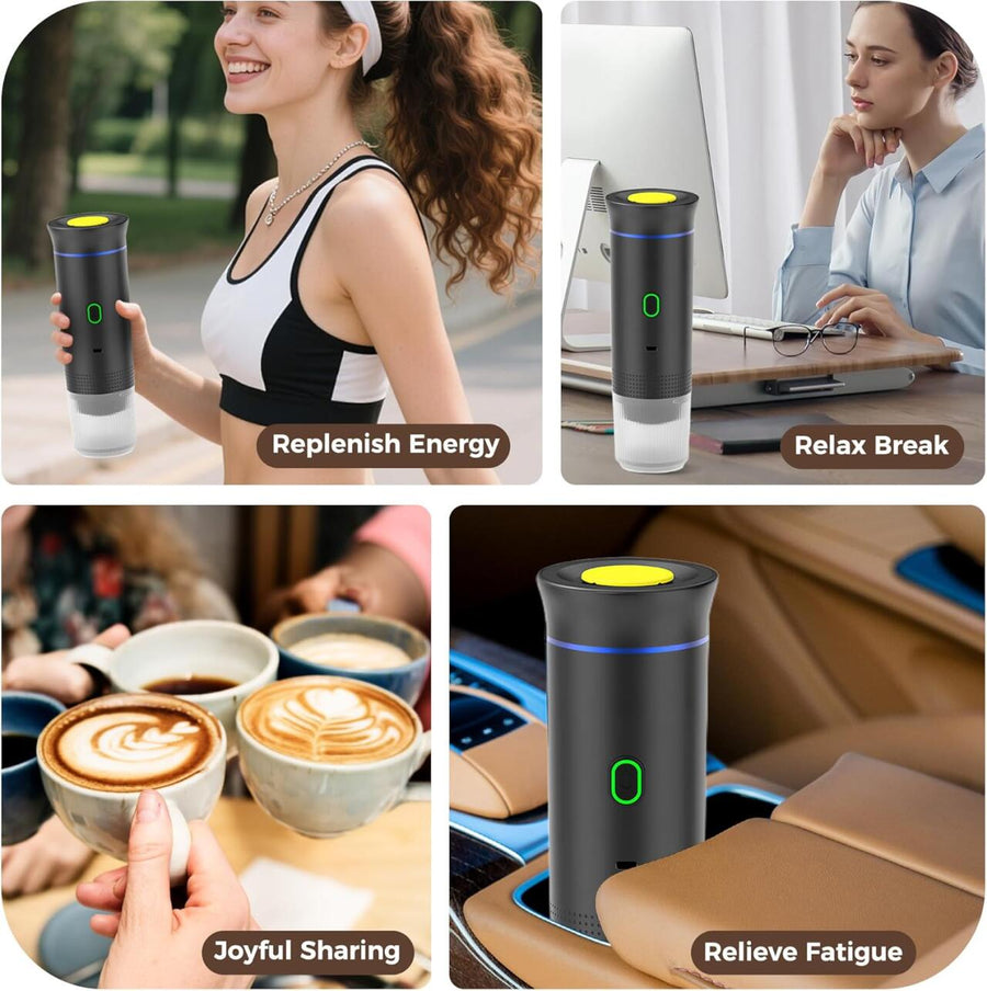 Cafetera portátil 3 en 1 recargable