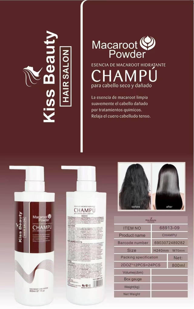 Champú Macaroot Hidratante 800ml | Kiss Beauty