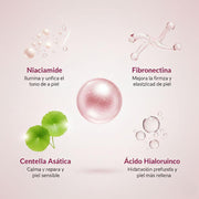 Crema coreana niacinamida y ácido hialurónico