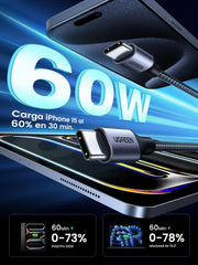 Cable USB C a USB C 60W | Carga rápida