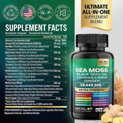 Sea Moss Black Seed Ashwagandha 60 cápsulas