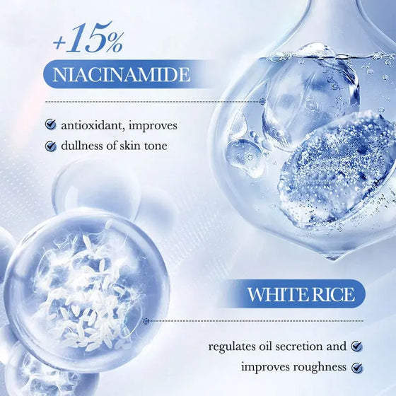 Crema facial con niacinamida y arroz