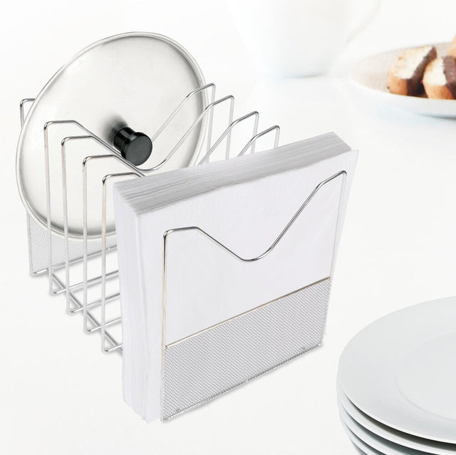 Organizador de sartenes y tapaderas cocina