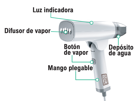 Plancha de vapor vertical portátil 1300W