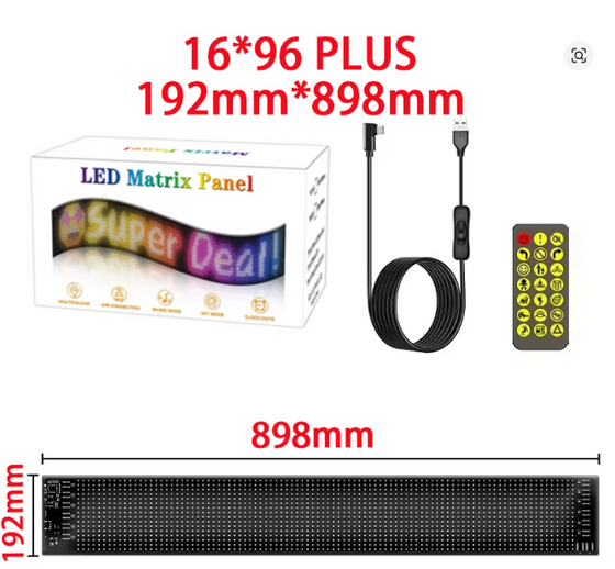Panel LED Matrix 16x96 Plus flexible