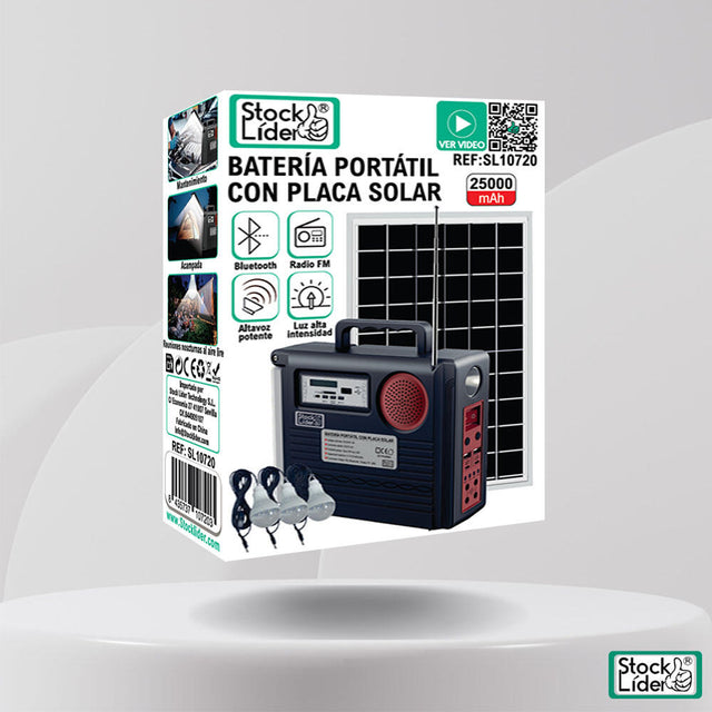 Batería portátil solar 25000 mAh | ViamoMas
