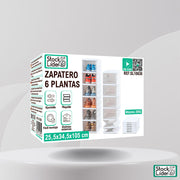 Zapatero 6 plantas plegable con puertas
