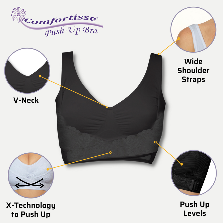 Sujetador Push Up Sin Costuras 3 uds