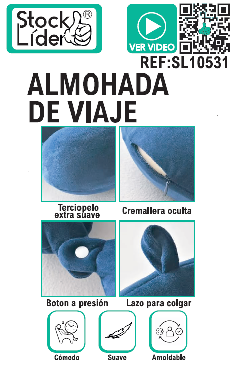 Almohada de viaje viscoelástica | ViamoMas