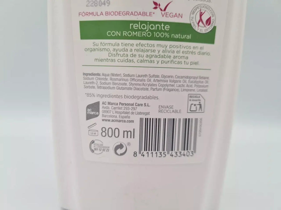Gel de Baño Relajante 800ml | ViamoMas