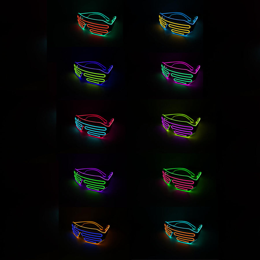 Gafas de luz a pilas para fiestas