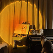 Sunset Lamp Lámpara de proyector de luz con USB Color ajustable Rotación de 360° LED romántica