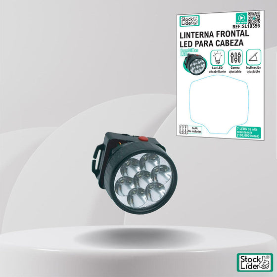 Linterna frontal LED para cabeza cómoda
