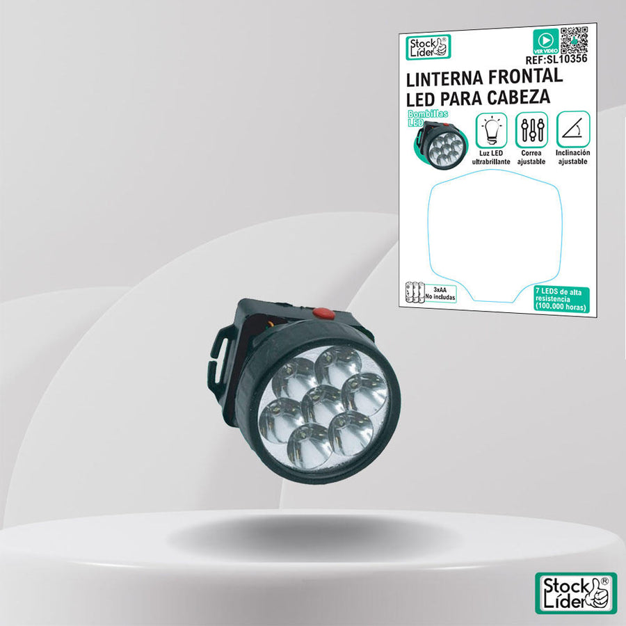 Linterna frontal LED para cabeza cómoda
