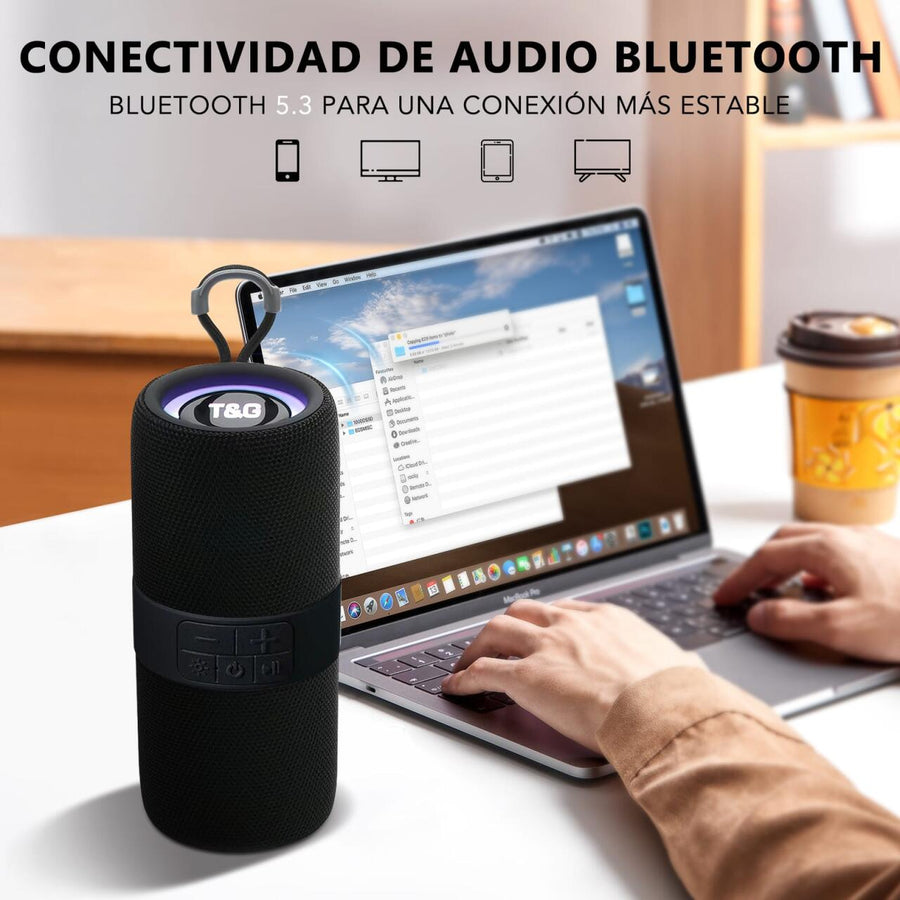 Altavoz con luz RGB TG671 portátil