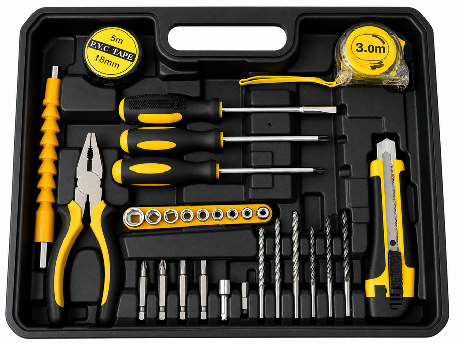 Kit herramientas con taladro inalámbrico