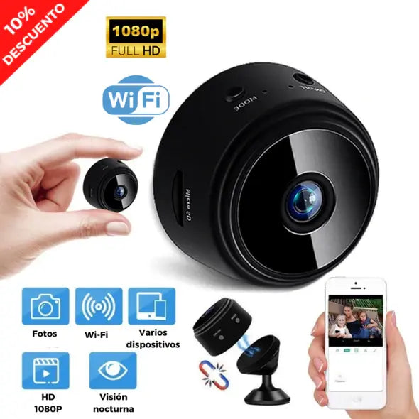 Mini cámara vigilancia WiFi 1080P