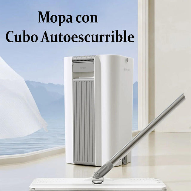 Mopa con cubo autoescurrible | Limpieza fácil