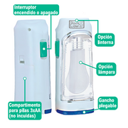 Linterna led doble 5w 300lm | Compacta y útil